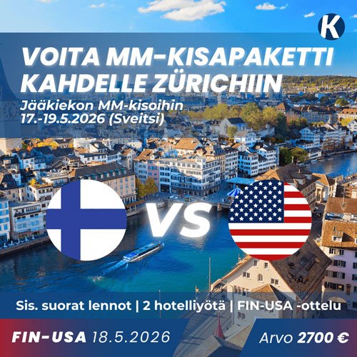 Kisapaketin arvonta jääkiekon MM-kisoihin