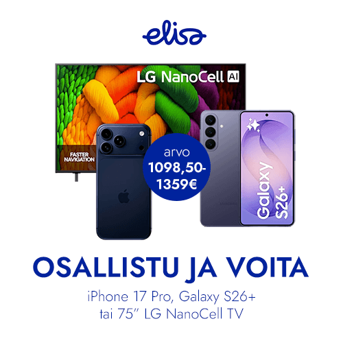 Elisa-arvonta: voita älypuhelin tai älytelevisio