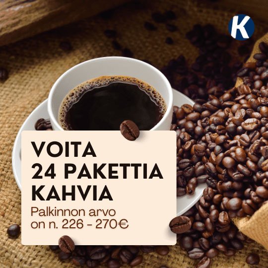Kahviarvonta: voita 24 pakettia Juhla Mokkaa tai muuta kahvia
